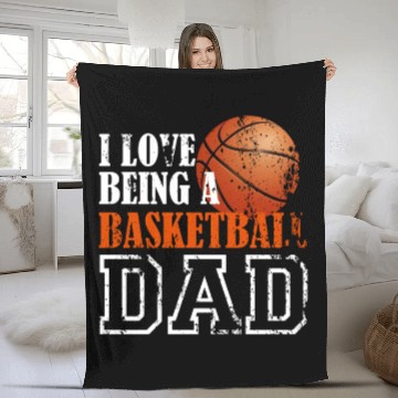 Discover I Love Being a Basketball Dad Fleece Blankets