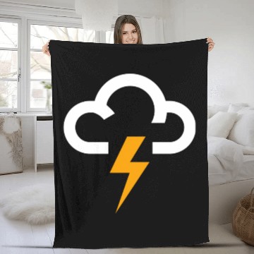 Discover Mood Lightning Rain Sad Anger Fleece Blankets