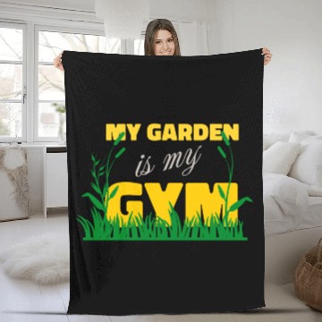 Discover My Garden Is My Gym Design For Gardeners Fleece Blankets