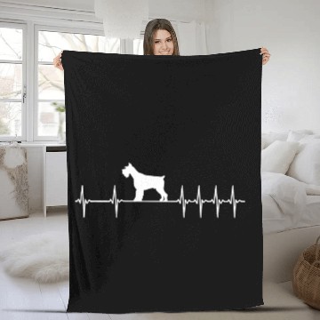 Discover Giant Schnauzer Dog Gift For Dog Lover Fleece Blankets