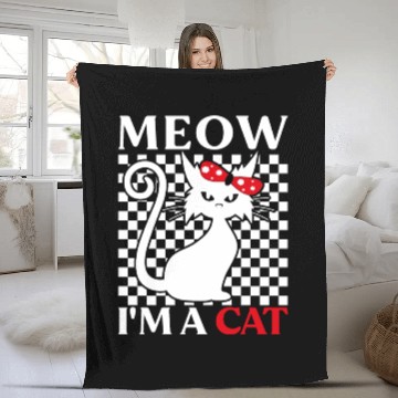 Discover Meow I'm A Cat - Halloween Costume Fleece Blankets