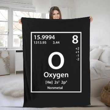 Discover Oxygen Element (white) Fleece Blankets