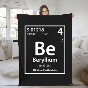 Discover Beryllium Element (white) Fleece Blankets