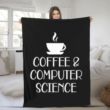 Discover Coffee and Computer Science Fleece Blankets