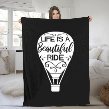 Discover Hot air balloon sayings | aviation hobby gift Fleece Blankets
