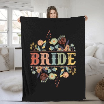 Discover Bachelorette Party Bride Stickers Fleece Blankets