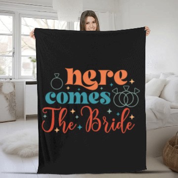 Discover Bride Bachelorette Party Bride Stickers Fleece Blankets