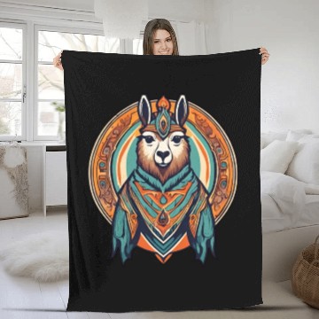 Discover Lama / Animal / Zoo / colored / Comic Fleece Blankets