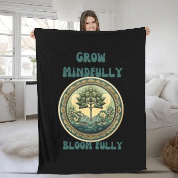 Discover Mindful Pastel Tree Therapy Fleece Blankets