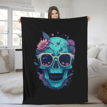 Discover Floral Skull | C17 Fleece Blankets