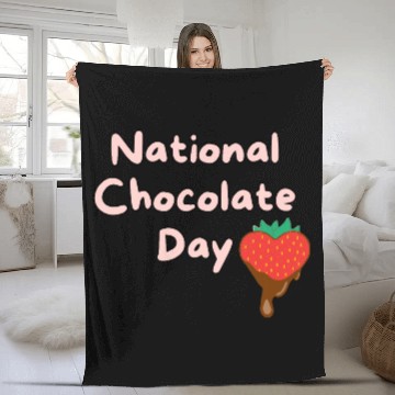 Discover Happy national chocolate day Fleece Blankets