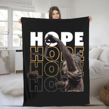 Discover Hope Never Give Up Motivational Self-Help Fleece Blankets