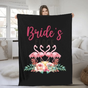 Discover Brides Flock Flamingo Tribe Bachelorette Party Fleece Blankets
