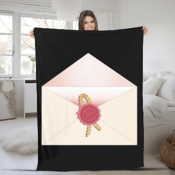 Discover beautiful envelope with an elegant seal Fleece Blankets