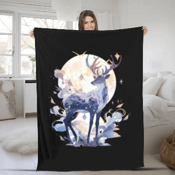 Discover Celestial Deer Fleece Blankets