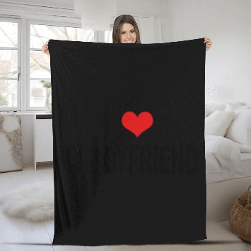 Discover I Love My Boyfriend Fleece Blankets