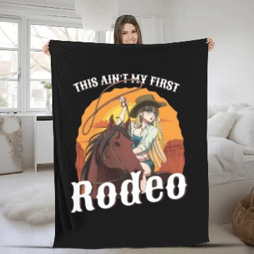Discover This Ain't My First Rodeo Women Rodeo Cowboy Fleece Blankets