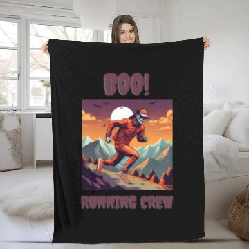 Discover Boo Running Crew Fleece Blankets