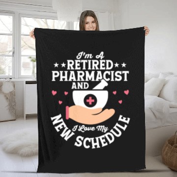 Discover I'm A Retired Pharmacist Medical Tech Pharmacy Fleece Blankets