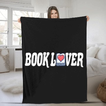 Discover Bookworm Reading Literature Page-turner Book Lover Fleece Blankets