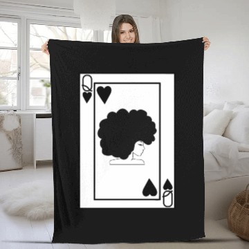 Discover Black Queen Fleece Blankets