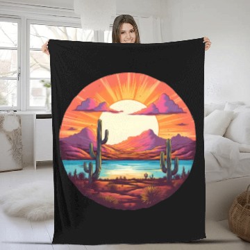 Discover Awakening Trippy Beautiful Sunrise Fleece Blankets