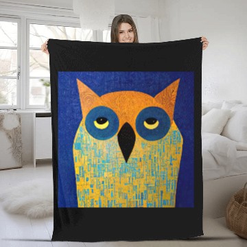 Discover Mod Owl: Bored Owl Fleece Blankets