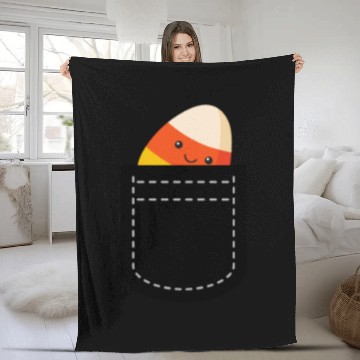 Discover Cool Candy Corn For Men Women Pocket Candy Corn Fleece Blankets