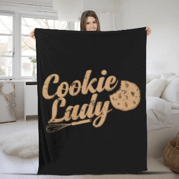 Discover Cookie Lady Confectioner Cake Fleece Blankets
