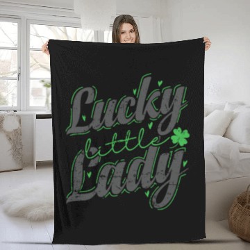 Discover Lucky little Lady St. Patricks Day Fleece Blankets