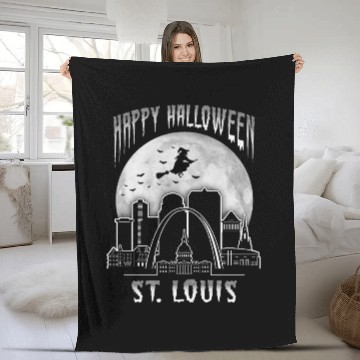 Discover St. Louis Missouri Happy Halloween Fleece Blankets