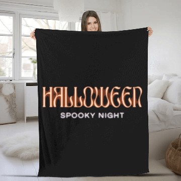 Discover Halloween spooky night Fleece Blankets - Halloween gift