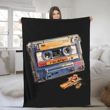 Discover 90s Nostalgia Cassette Fleece Blankets