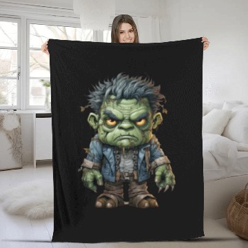 Discover Halloween Frankie's Playful Monster Mash Fleece Blankets