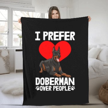 Discover I Prefer Doberman Fleece Blankets