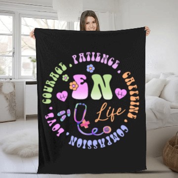 Discover Emergency Nurse circle Fleece Blankets