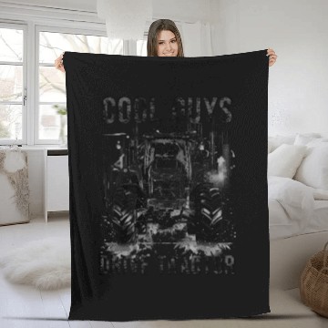 Discover Cool Guys Drive Tractor Farmer Agriculture Gift Fleece Blankets