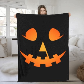 Discover Halloween Pumpkin Glow Fleece Blankets