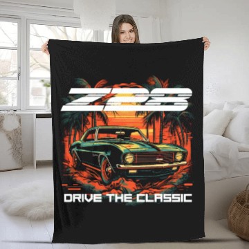Discover Sunset Camaro Z28 Fleece Blankets