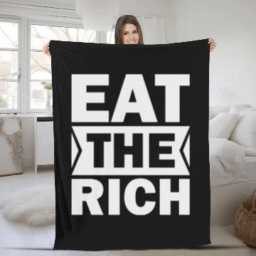 Discover UAW President Eat The Rich Fleece Blankets