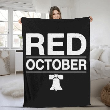 Discover Vintage Red October Philly Philadelphia Fleece Blankets