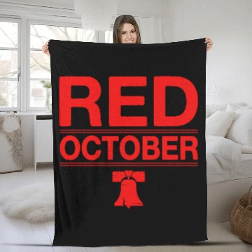 Discover Vintage Philadelphia Red October Philly Fleece Blankets
