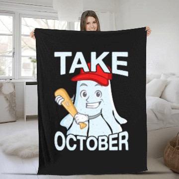 Discover Philly Take October Philadelphia Ghost Halloween Fleece Blankets