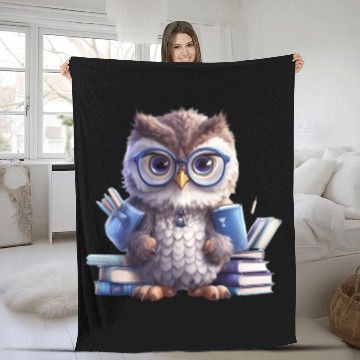 Discover Back to School Owl Fleece Blankets