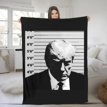 Discover Official Trump Mugshot, Real Trump Mugshot Fleece Blankets