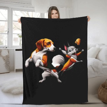 Discover Beagle s Squirrel Dance Off Fleece Blankets