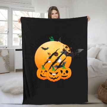 Discover Halloween Harvest Be Courageous Fleece Blankets