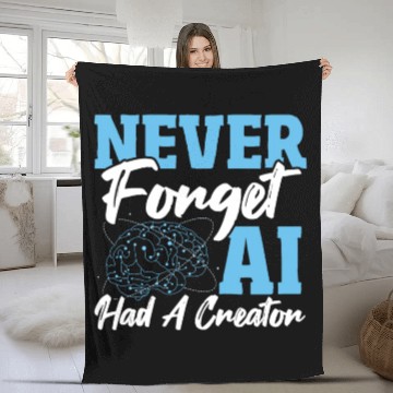 Discover Robot AI Computer Scientist AI Machine Learning Fleece Blankets