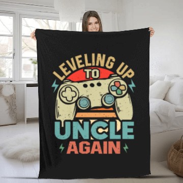 Discover Leveling Up To Uncle Again Gamer Promoted To Uncle Fleece Blankets