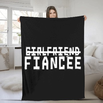 Discover Girlfriend Fiancee Couple Engagement Engaged Fleece Blankets
